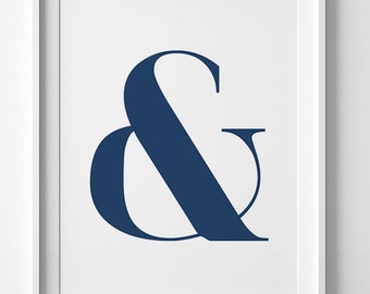 Ampersand Wall Art printable art 'ampersand' poster typography print Ampersand Wall Art printable art 'ampersand' poster typography print