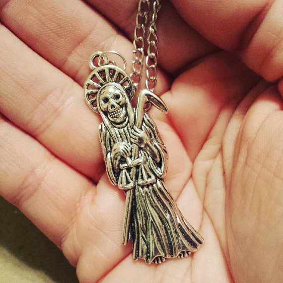 Satan's Waitin' GRIM REAPER necklace