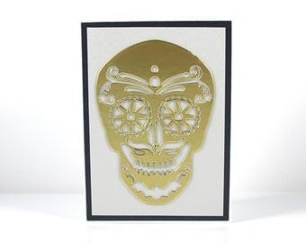 Halloween Skull Card, Handmade