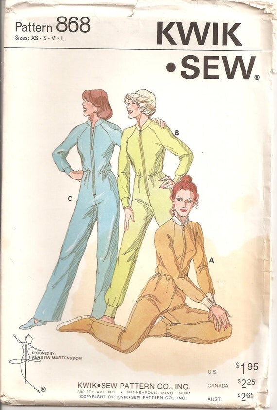 Kwik Sew 868 Pattern: Ladies’ and Miss Junior Sleeper. Sizes XS, S, M, L.