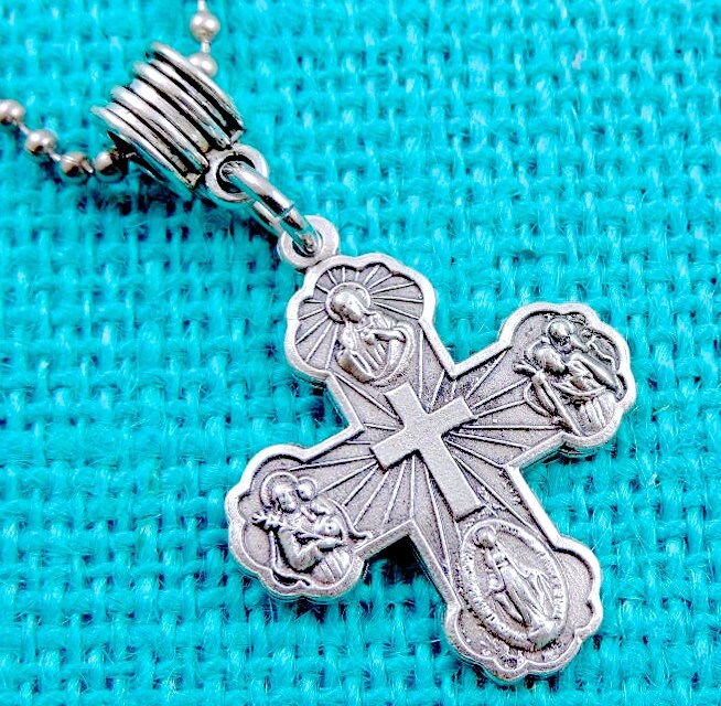 4 Way Medal I Am Catholic Call A Priest Necklace I Am Catholic