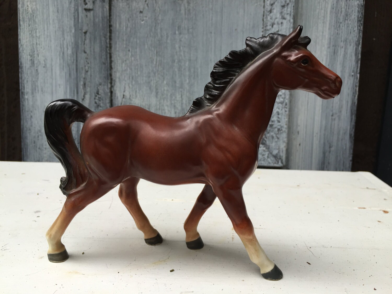antique ceramic horse figurines