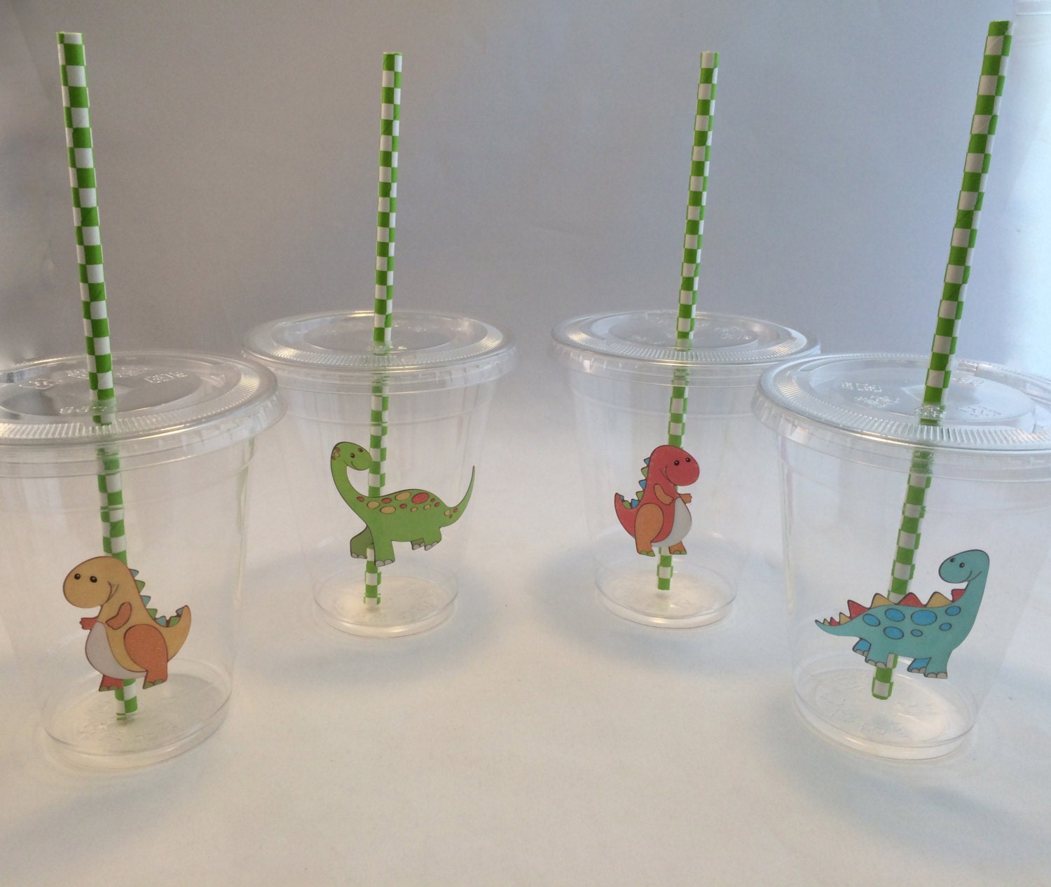 Dinosaur Cups with lids and straws Cute Dinosaur Plastic