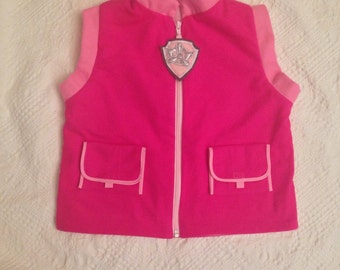 Helicopter girl pup skye vest - Flannel -