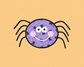 Halloween Spider Applique Machine Embroidery Single Design ~ 5 Sizes ~ INSTANT DOWNLOAD