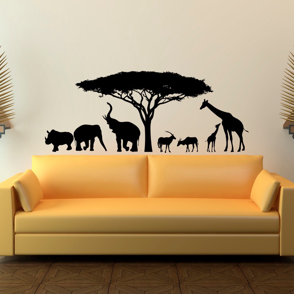 safari wall art stickers