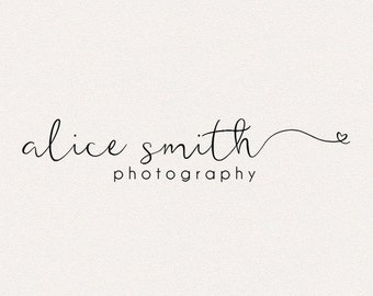 Photography Logo | Initial logo | Modern Logo | Heart Logo | Cute Logo | Signature Logo | Business Logo