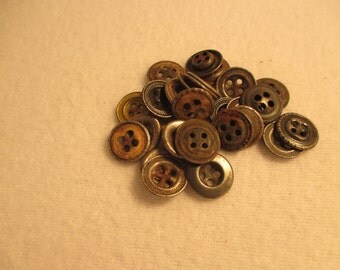 Set of 30 Vintage Steel Buttons
