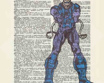 Marvel Comics Apocalypse on dictionary page print