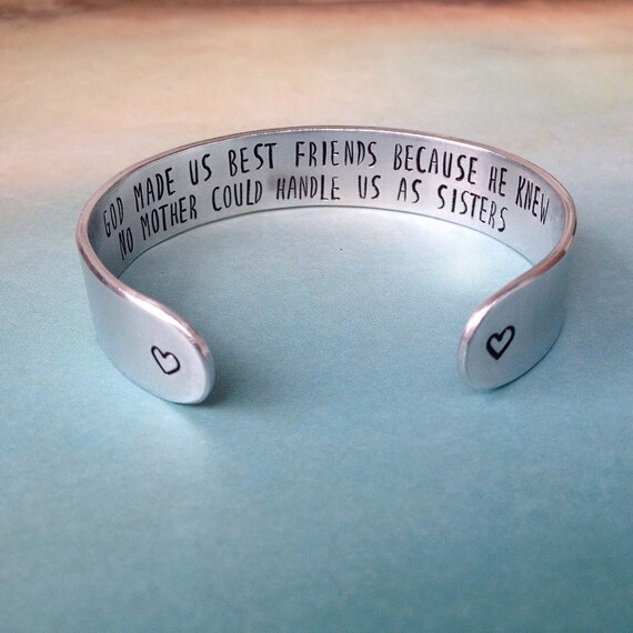 Friendship Quote Bracelet Best Friend Bracelet Gift