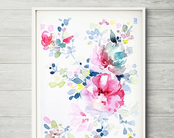 Abstract watercolor | Etsy