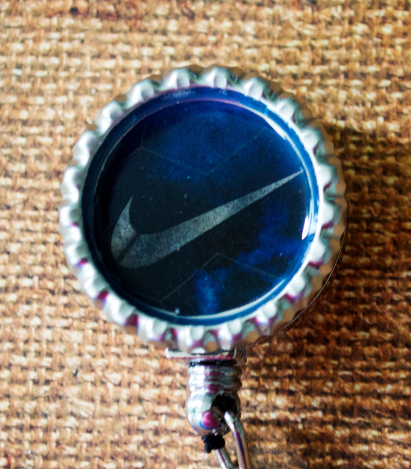 Nike Retractable Photo ID Badge Holder Reel