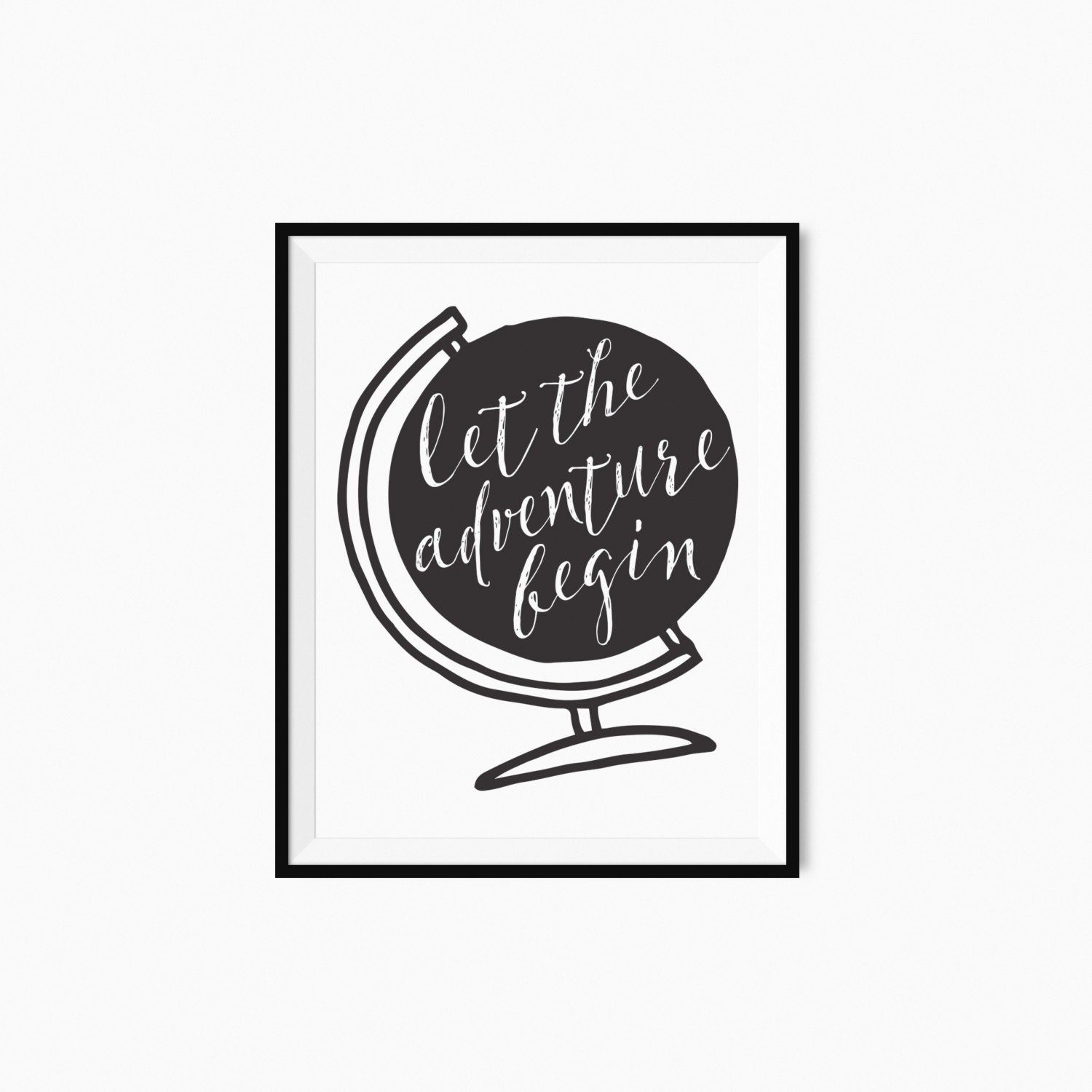 Printable quote Let the adventure begin Printable Wall Art