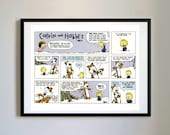 Calvin and Hobbes #68 'Love' Comic Panel - Art Print Matte Prints Posters Water Color Watercolor
