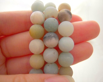 Amazonite, Matte Amazonite, Amazonite Beads, Natural Gemstones, 8mm Beads, 8mm Amazonite Beads, Multicolor Beads, Beautiful Beads, Gemstones