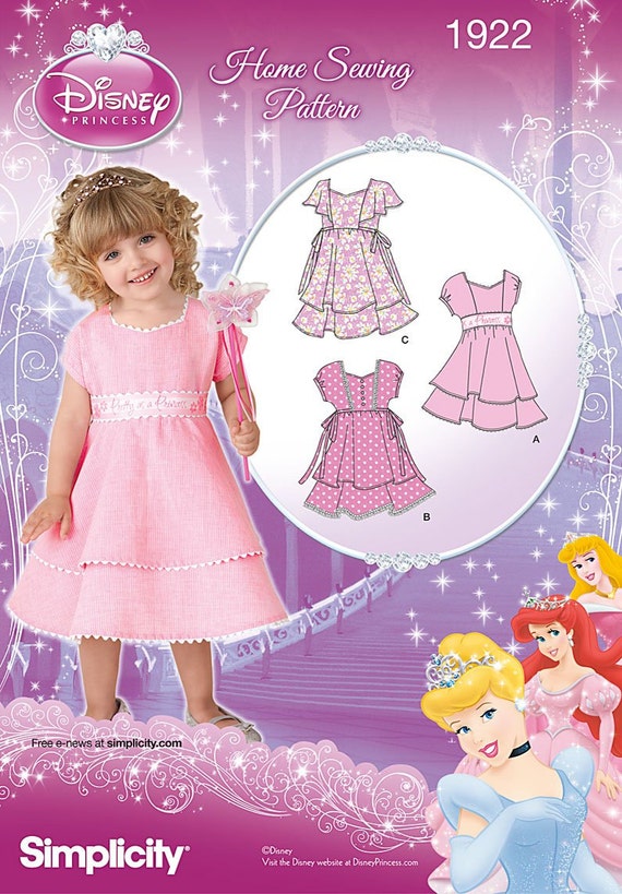 dress patterns toddlers for easy to Pattern Disney Dress Dress, Toddler's Sew Easy Princess Dress,