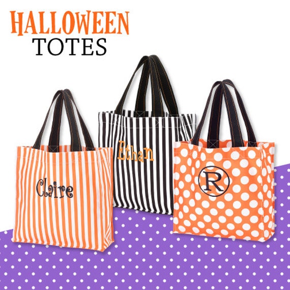 Personalized Halloween Tote Bag Monogrammed by SimplyCuteCottons