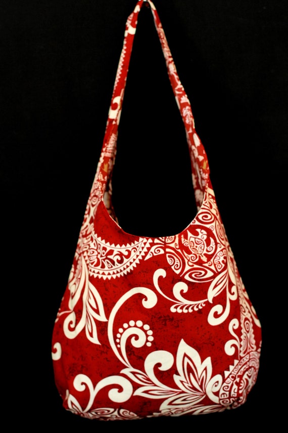 Hand Sewn Reversible Hobo/Tote Bag by BlueGeckoDesigns on Etsy