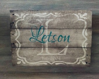 Family Name Established Sign - Family Name Sign - Home Established Sign - Last Name Est Sign - Rustic Sign - Wooden Established Sign