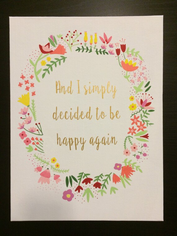 Flower Wreath With Quote