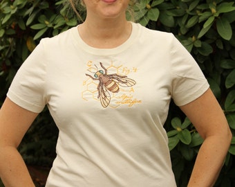 bee embroidered shirt