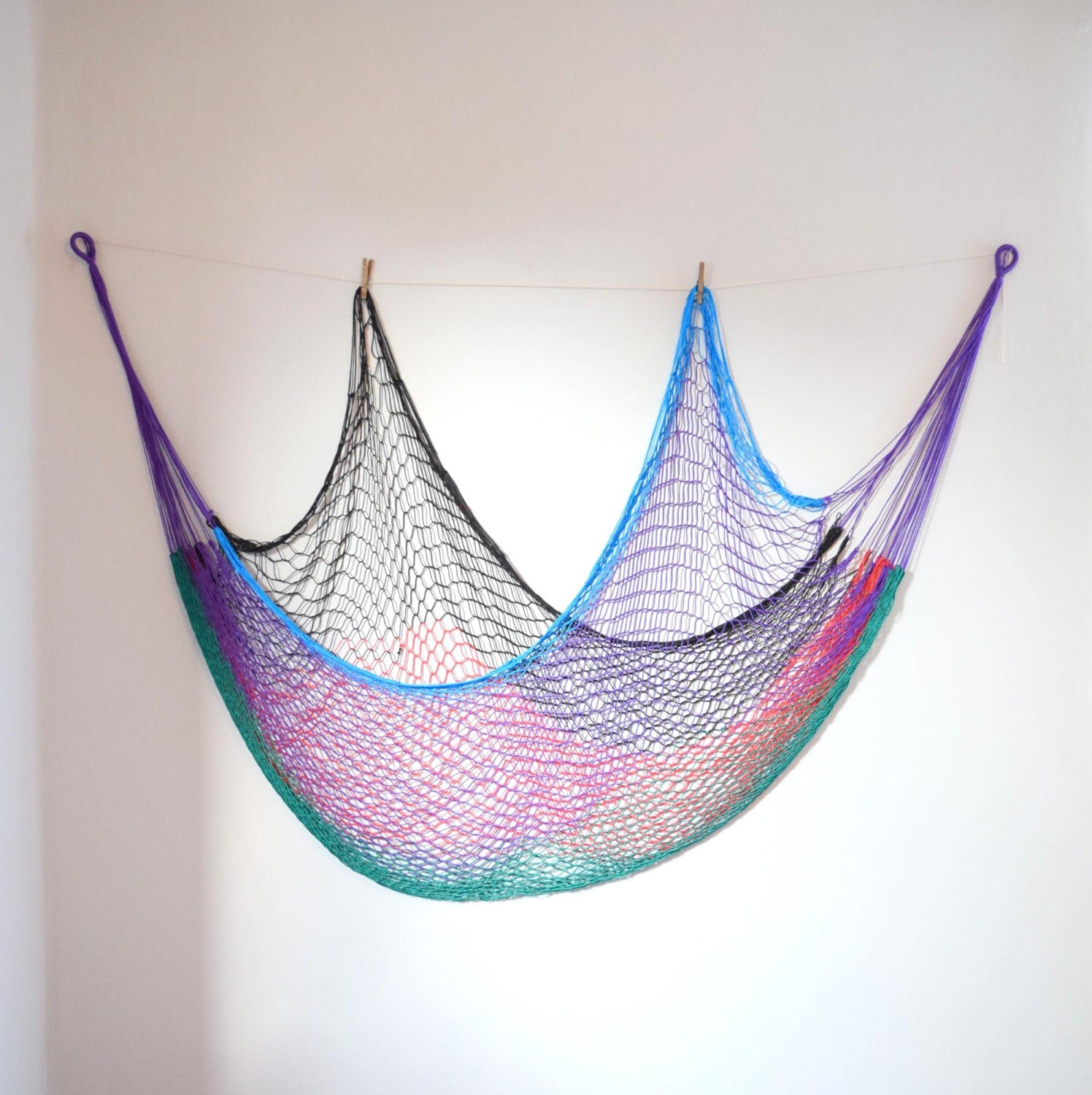 Colorful Fishing Net Hammock Haute Juice