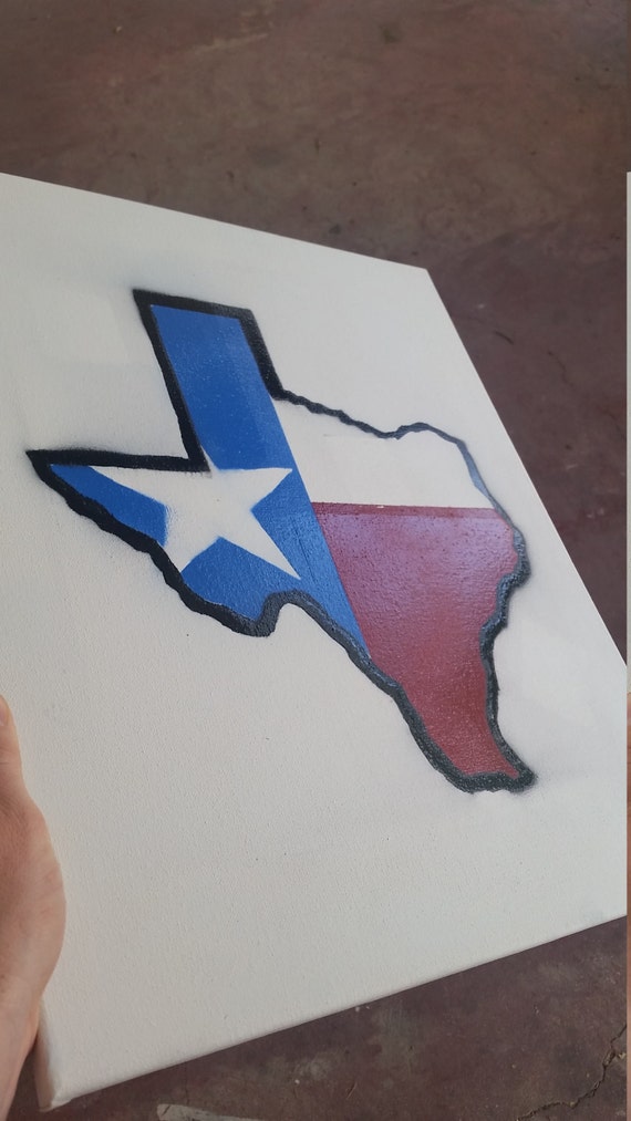 Items similar to Texas State Flag 16" x 20" handcut and sprayed