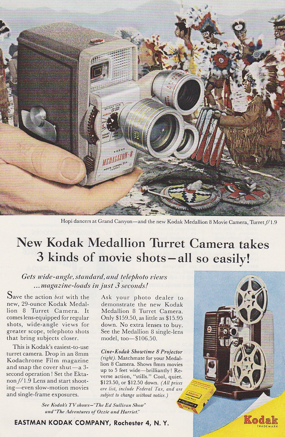 Kodak Ad 1950s camera Vintage Kodak Medallion Camera