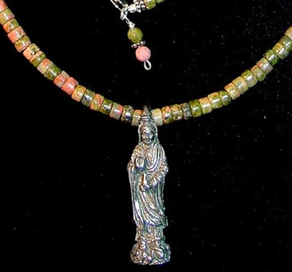 Quan Yin Pendant Kwan Yin Pendant Kannon by trishnajewelry