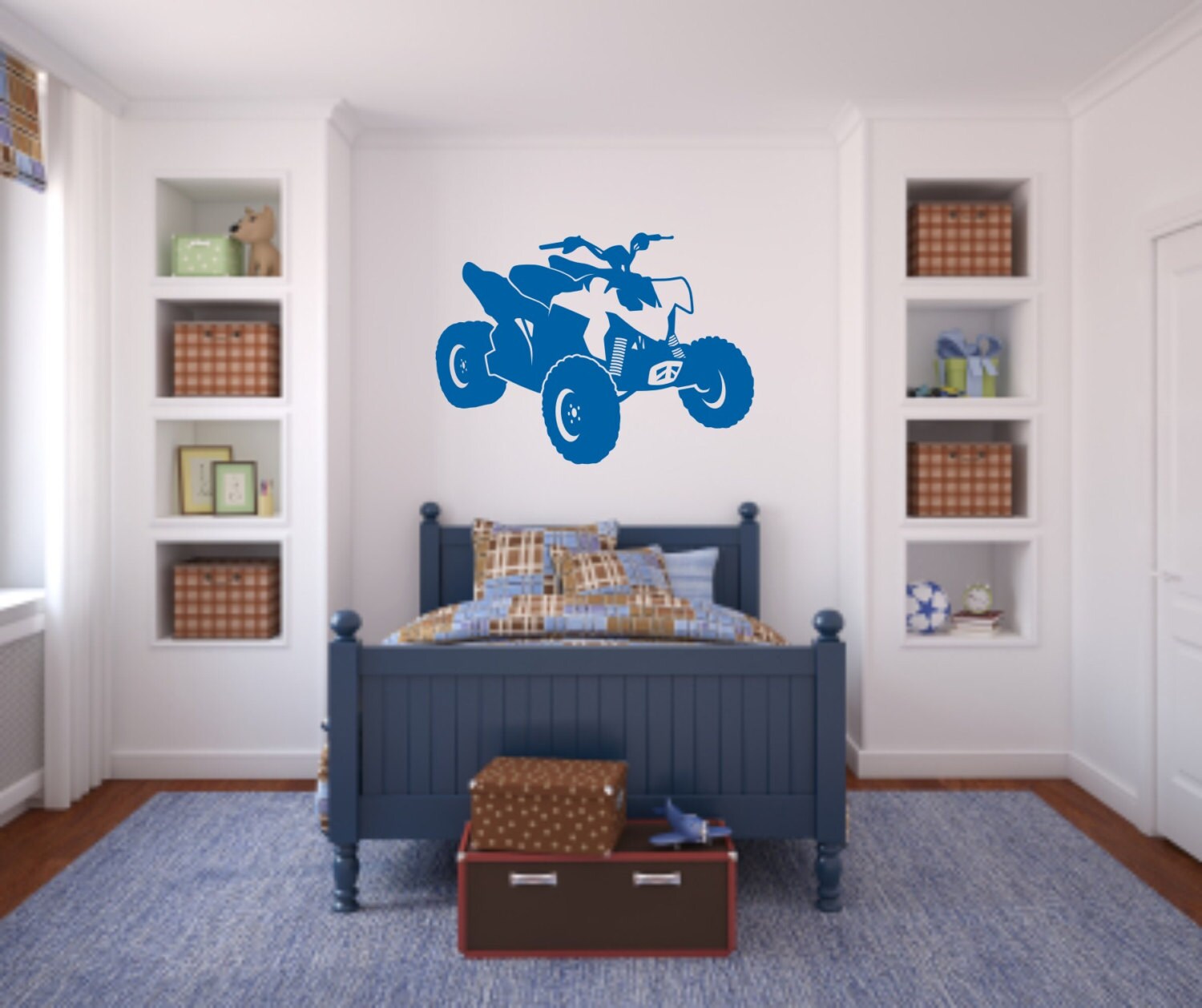 ATV Wall Decal 4 wheeler Decal Boys Room Wall Decal ATV