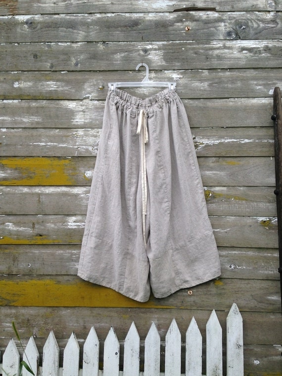 Wide Leg Linen 'Anna' Pants Bloomers by SWEETBEARIESVINTAGE