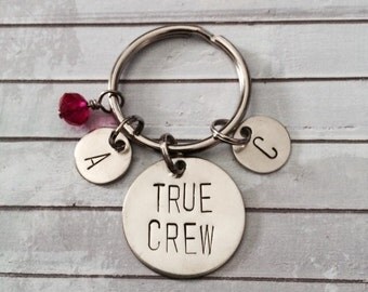 True Crew - Best Friends Keychain, Group, Gift, Initials, BFF, True Friends