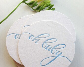 Boy Baby Shower Decorations - Baby Shower Decor - Baby Boy Shower Decoration - Oh Baby - Oh Baby Shower Decor - Calligraphy