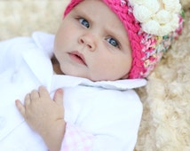 Unique Baby Gift - Baby Girl Gift - Baby Shower Gift - Bubble Gum Pink Hat - il_214x170.830943541_k3gl