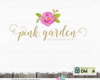 photography logos gold logo premade logo Flower logo rose logo photography logos and watermarks hand drawn florist logo photographer logos