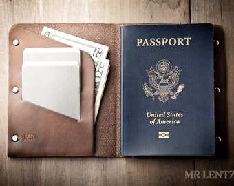 Passport Wallet, Leather Passport Wallet, travel wallet, passport case, leather passport holder, document wallet 040