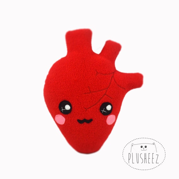 anatomical heart stuffed toy