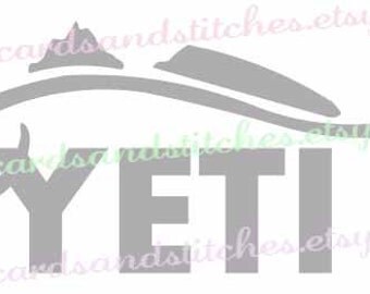 Yeti Fish SVG - Digital Cutting File - Yeti Cup SVG - Instant Download - Vector File - Graphic Design - Svg, Dxf, Jpg, Eps, Png