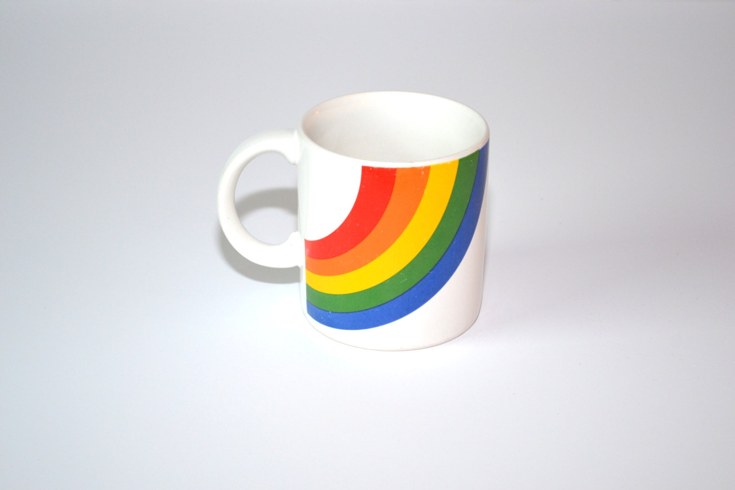 Vintage Coffee Cup Rainbow Coffee Cup Rainbow Mug by JudysJunktion