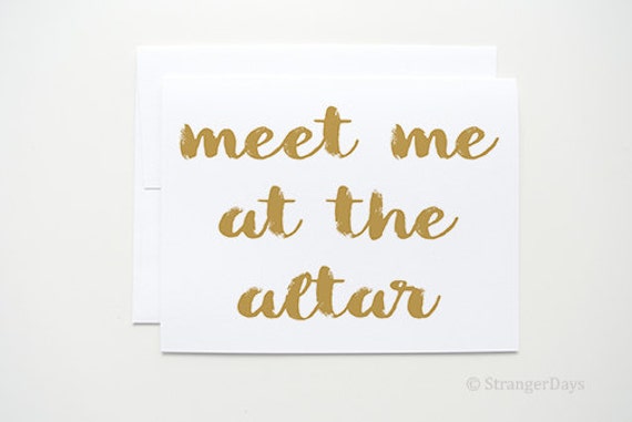 Meet me at the altar Wedding Day Card Card for Groom