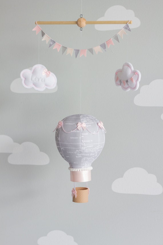 Travel Nursery Decor Hot Air Balloon Nursery Mobile Baby