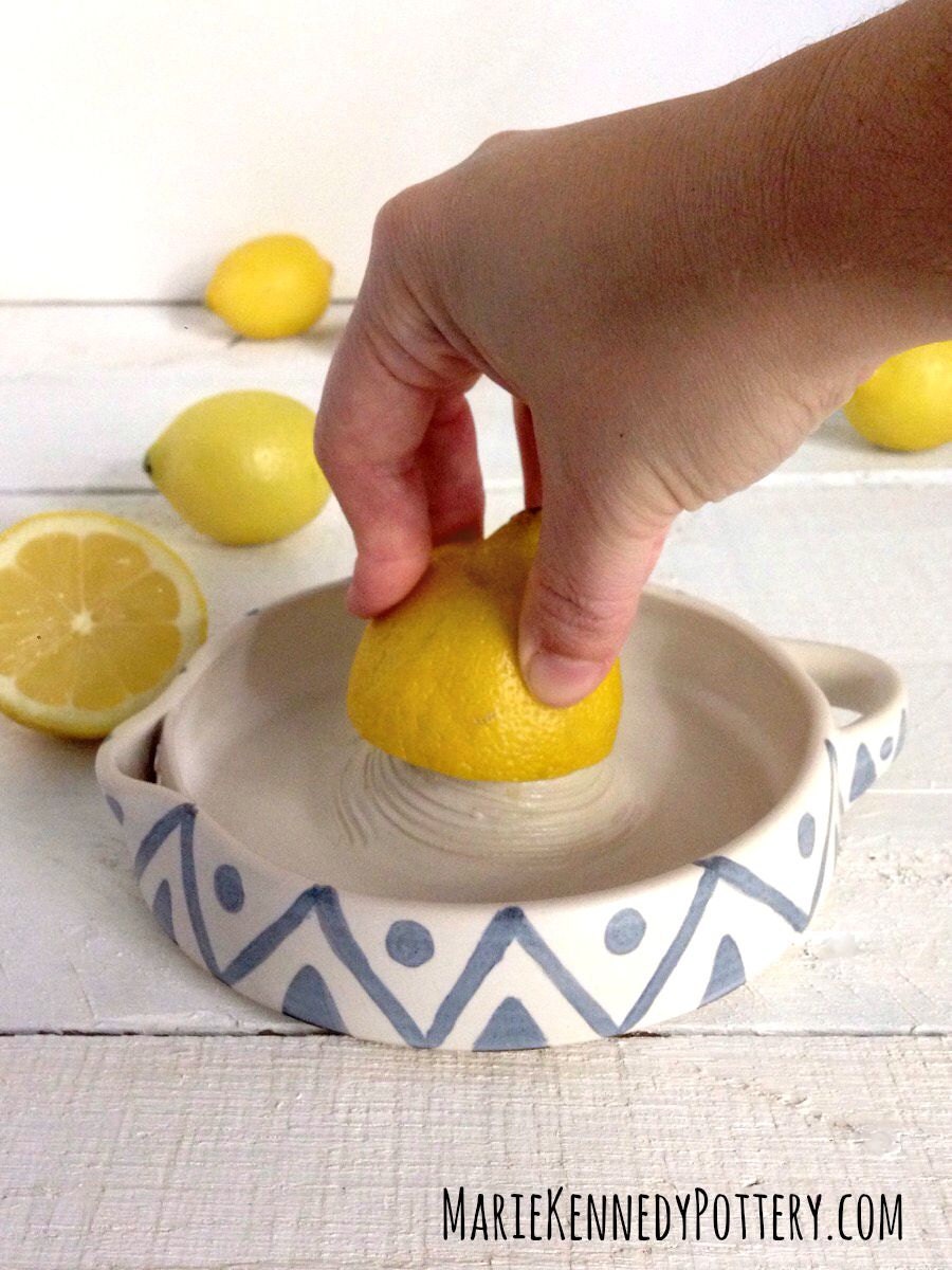 Ceramic Lemon Juicer White Lemon Juicer by MarieKennedyPottery