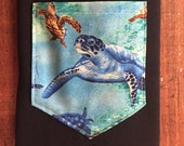 Sea turtles pocket tee s/m/l/xl