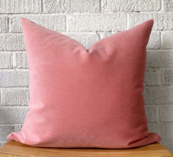 Blush Pink Velvet Pillow Cover Rose Pink