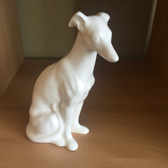 ceramic greyhound figurine