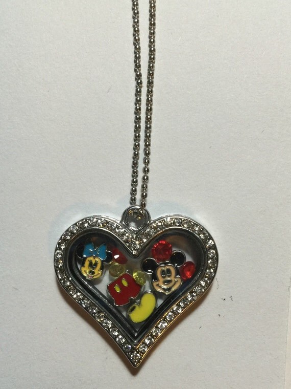 Disney Heart Locket Necklace by JewelryandStuffbyLis on Etsy