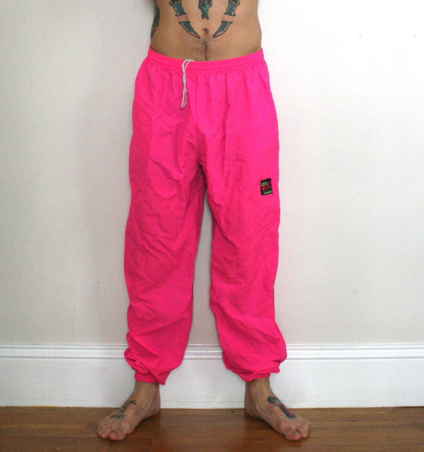 hot pink jogging pants