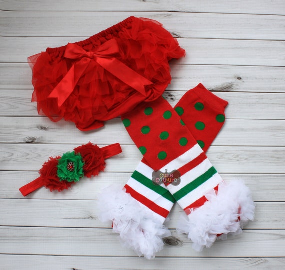 CHRISTMAS LEG WARMERS setRuffled Leg WarmersRed by CutieCouture4u