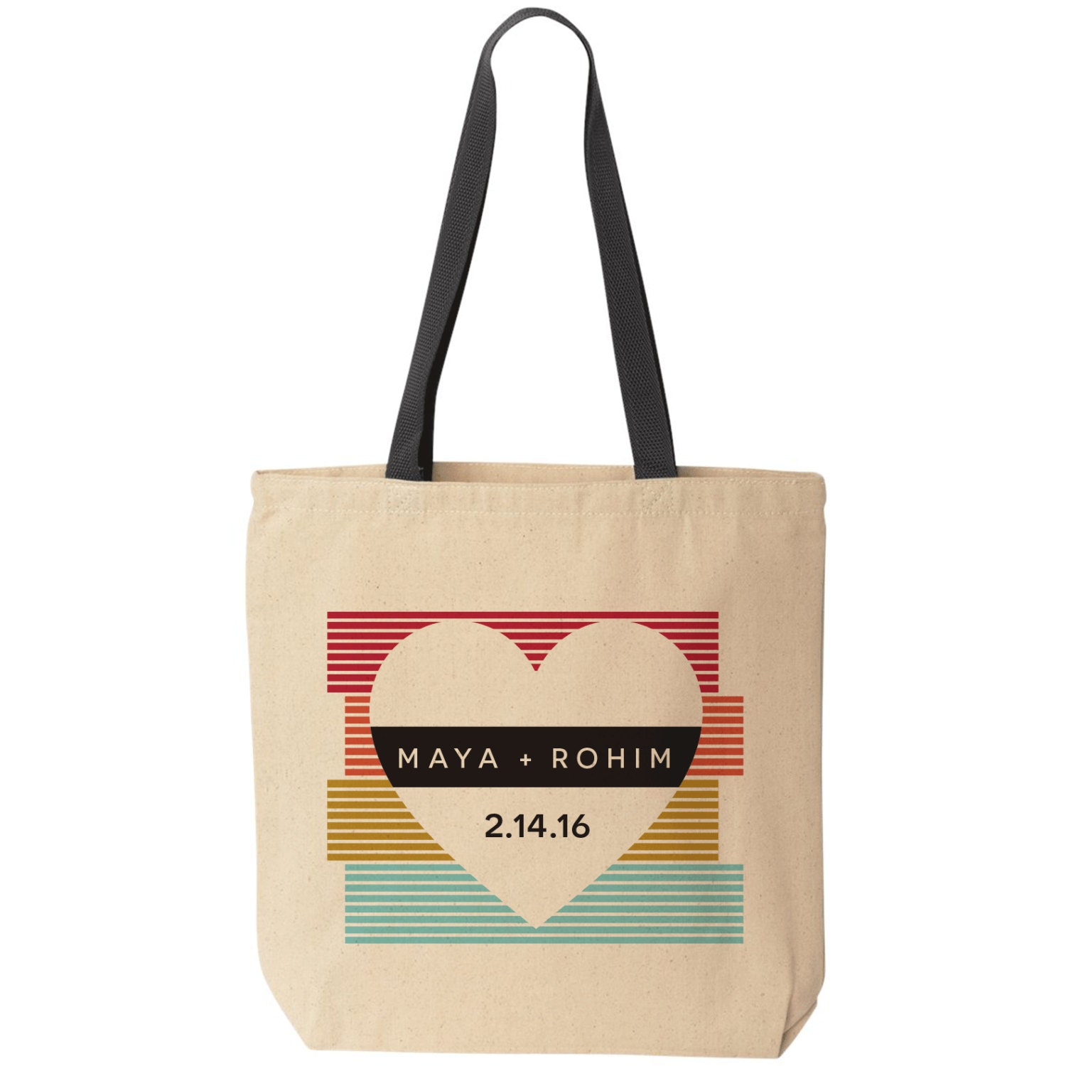 Custom Tote Bag Personalized Tote Bag Carry My Heart Tote