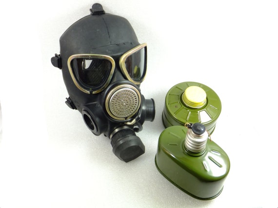 gas mask side view